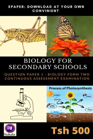 Biology Form II: Continuous Assessment Examination