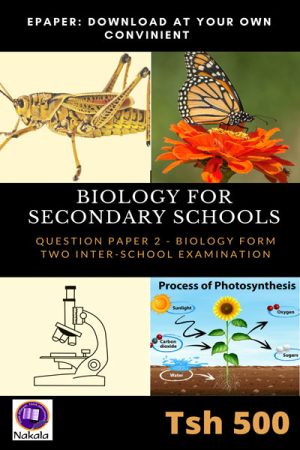 Biology Form II Interschool Examination